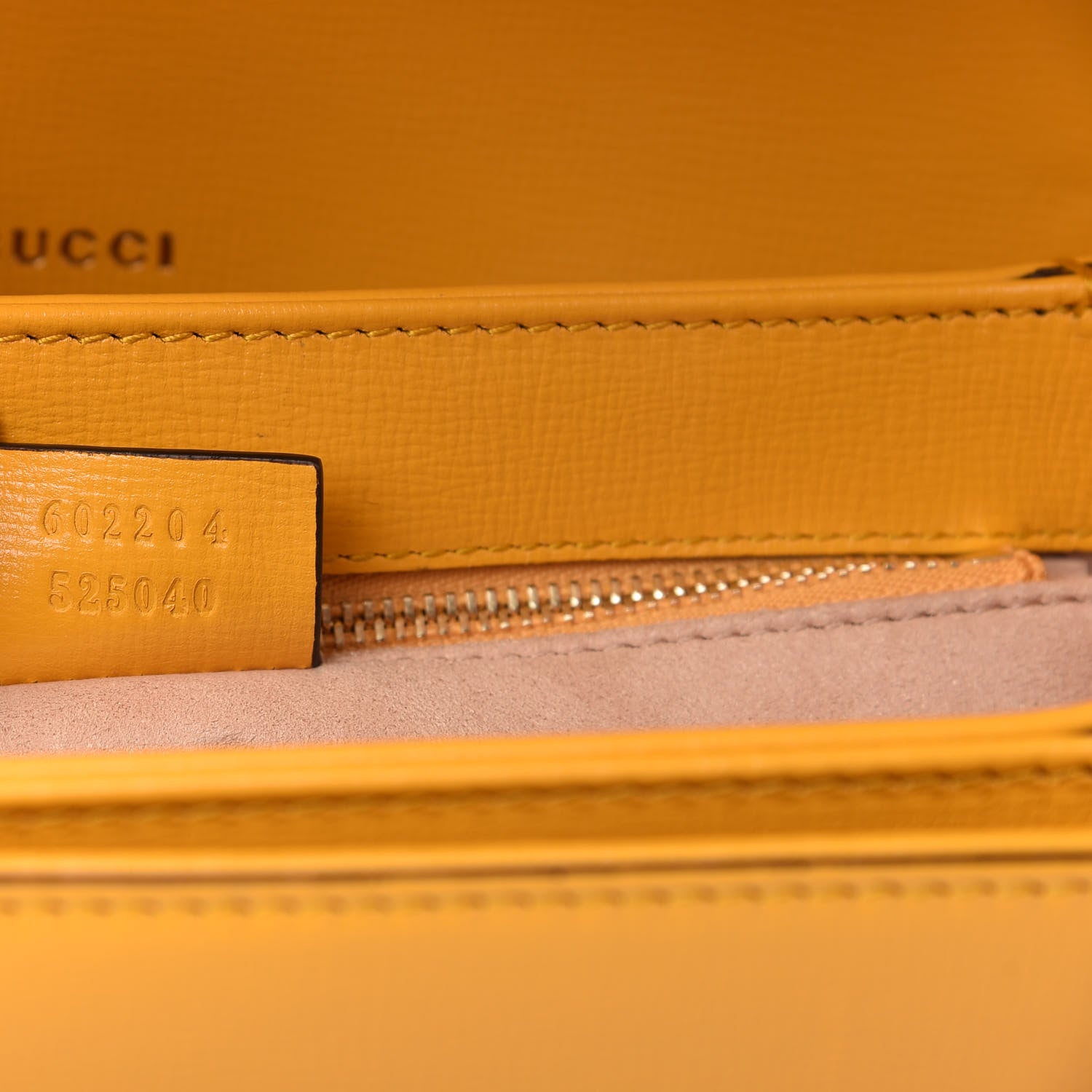 Gucci Textured Calfskin Horsebit 1955 Shoulder Bag Yellow 9 of 10