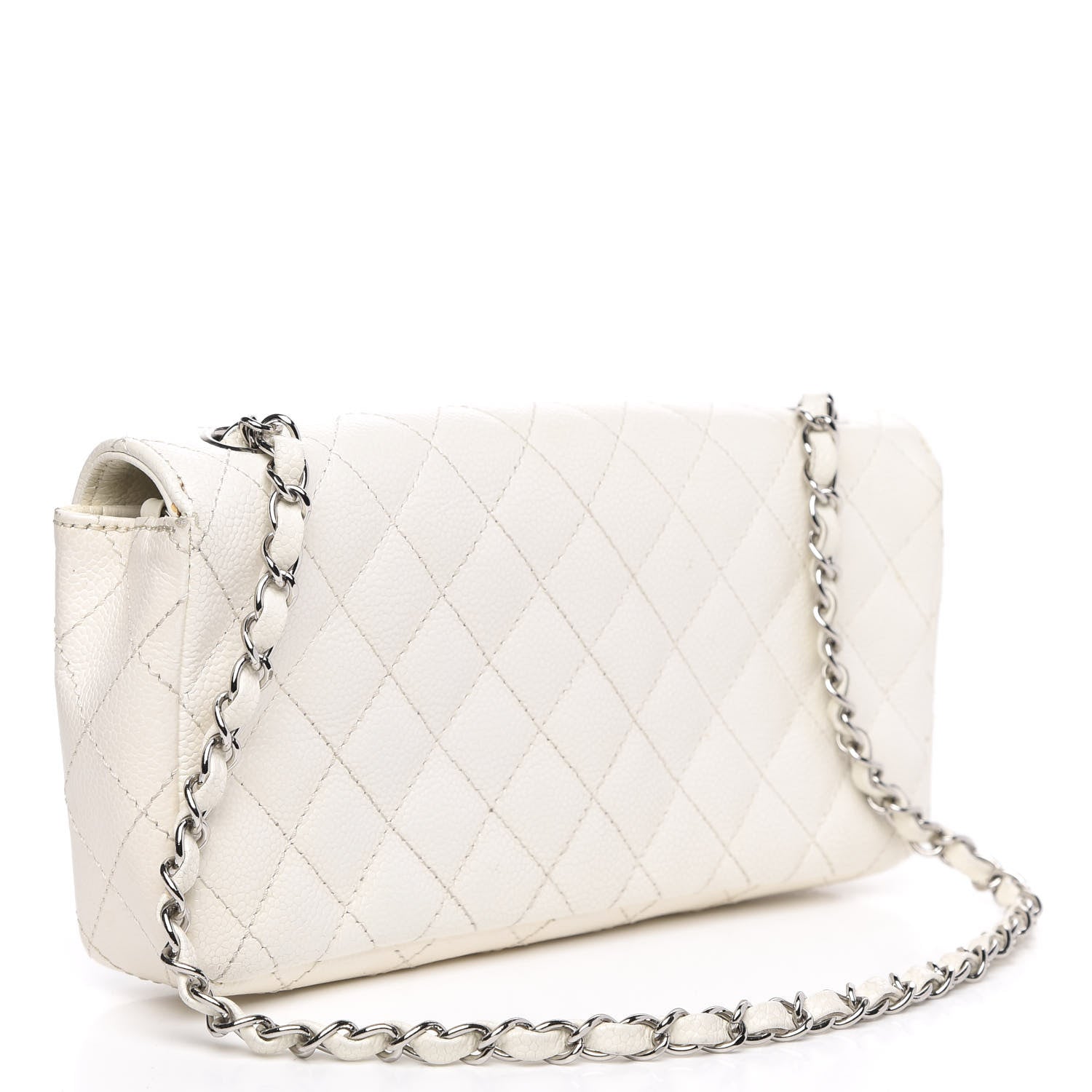 Chanel Caviar Quilted East West Flap White 3 of 14