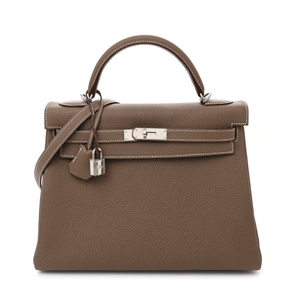 Hermes Togo Kelly Retourne 32 Etoupe 1 of 13