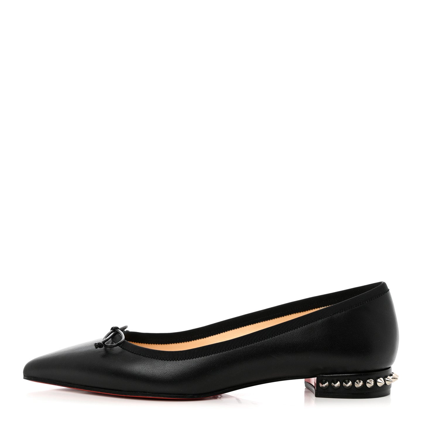 Nappa Spiked Hall Flats 38 Black