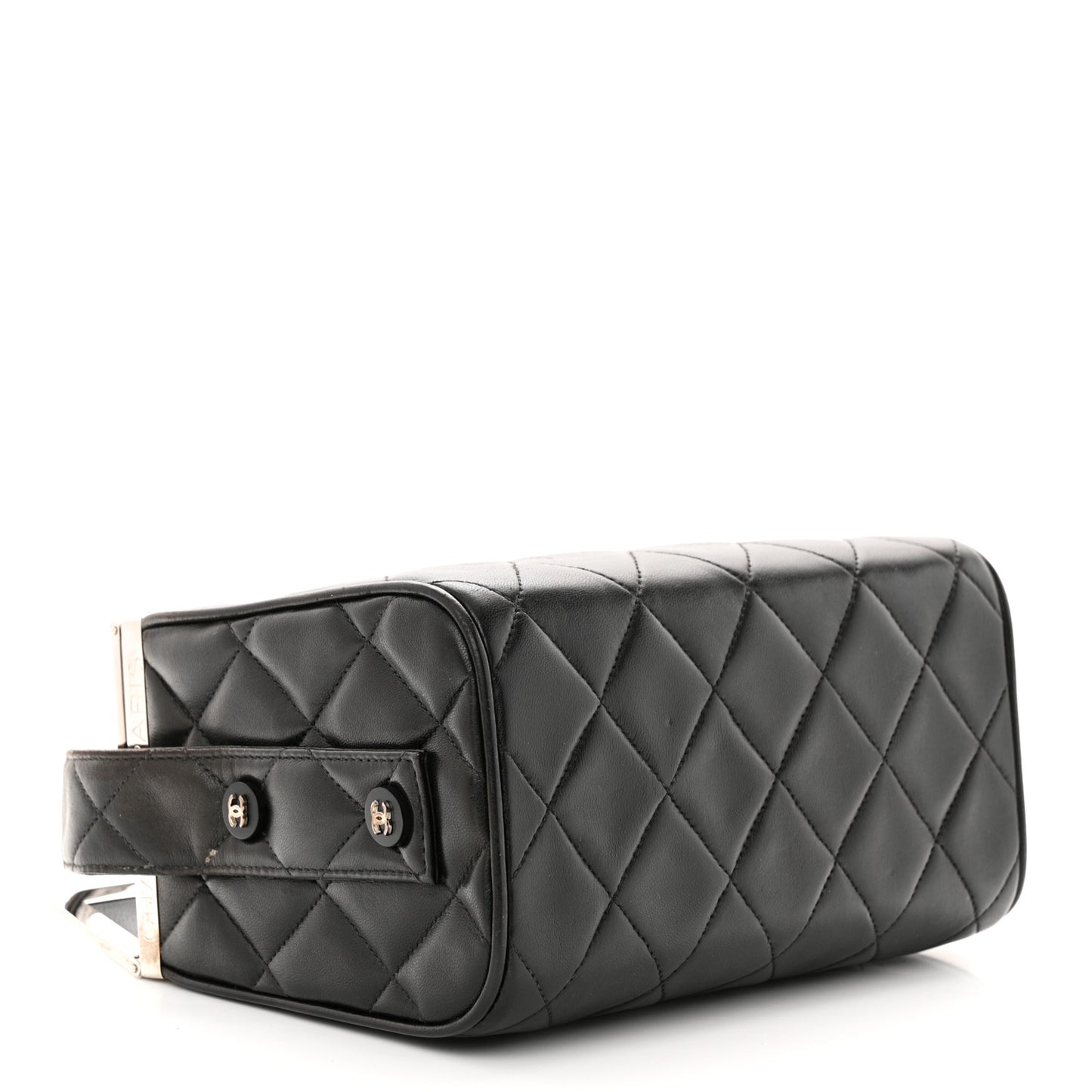 Lambskin Quilted Box Bag Black