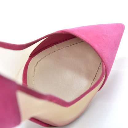 Christian Dior Suede Mesh Skin Pumps 37 Fuchsia 12 of 16