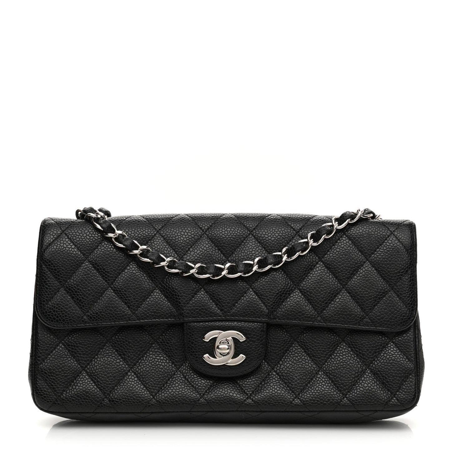Caviar Quilted East West Flap Black