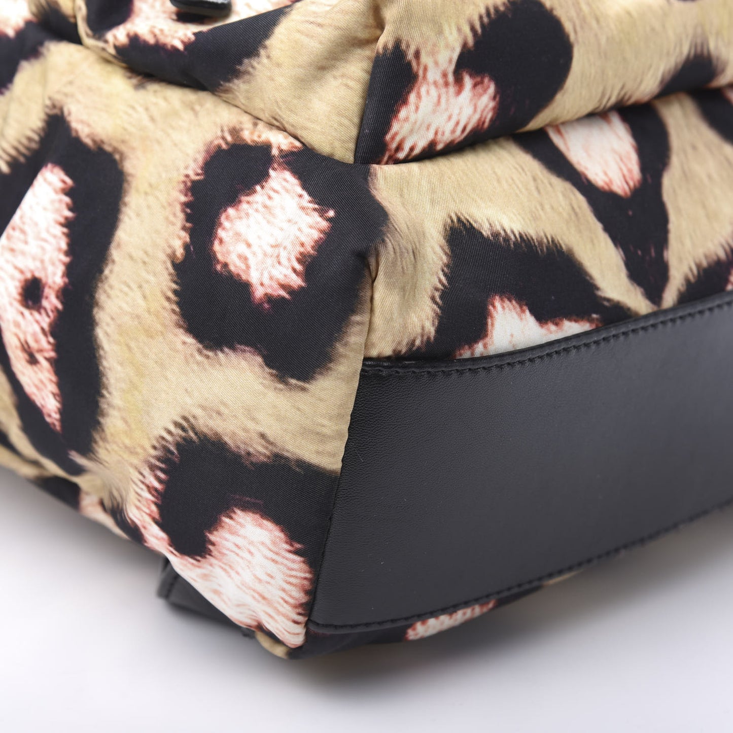 Nylon Calfskin Jaguar Print Mini Backpack