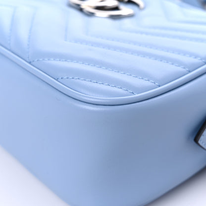 Gucci Calfskin Matelasse Small GG Marmont Chain Shoulder Bag Porcelain Light Blue 9 of 12
