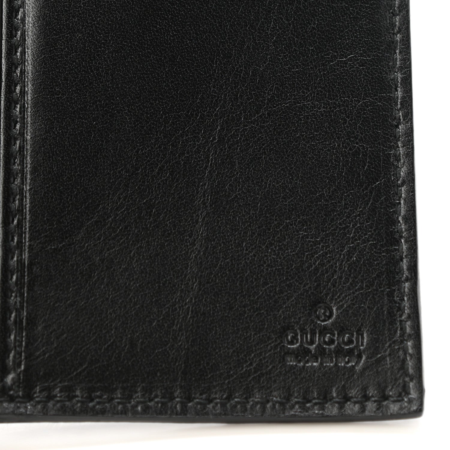 Gucci Guccissima Continental Flap Wallet Black 7 of 8