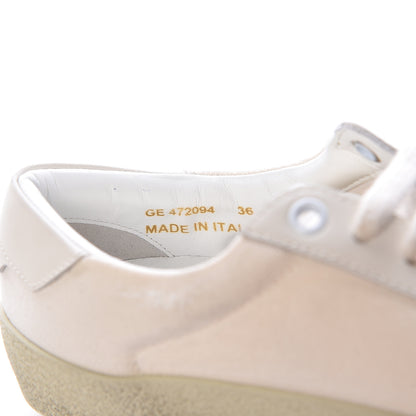 Saint Laurent Distressed Canvas Court Classic Sneakers 36 Panna 8 of 9