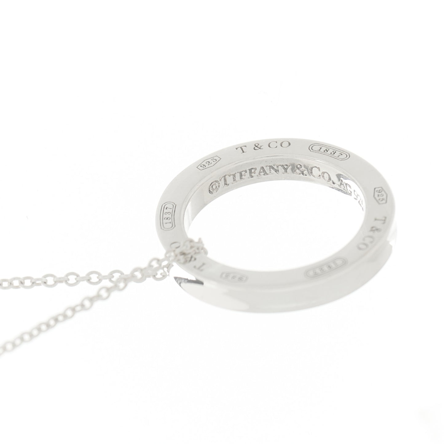 Sterling Silver 1837 Circle Pendant Necklace
