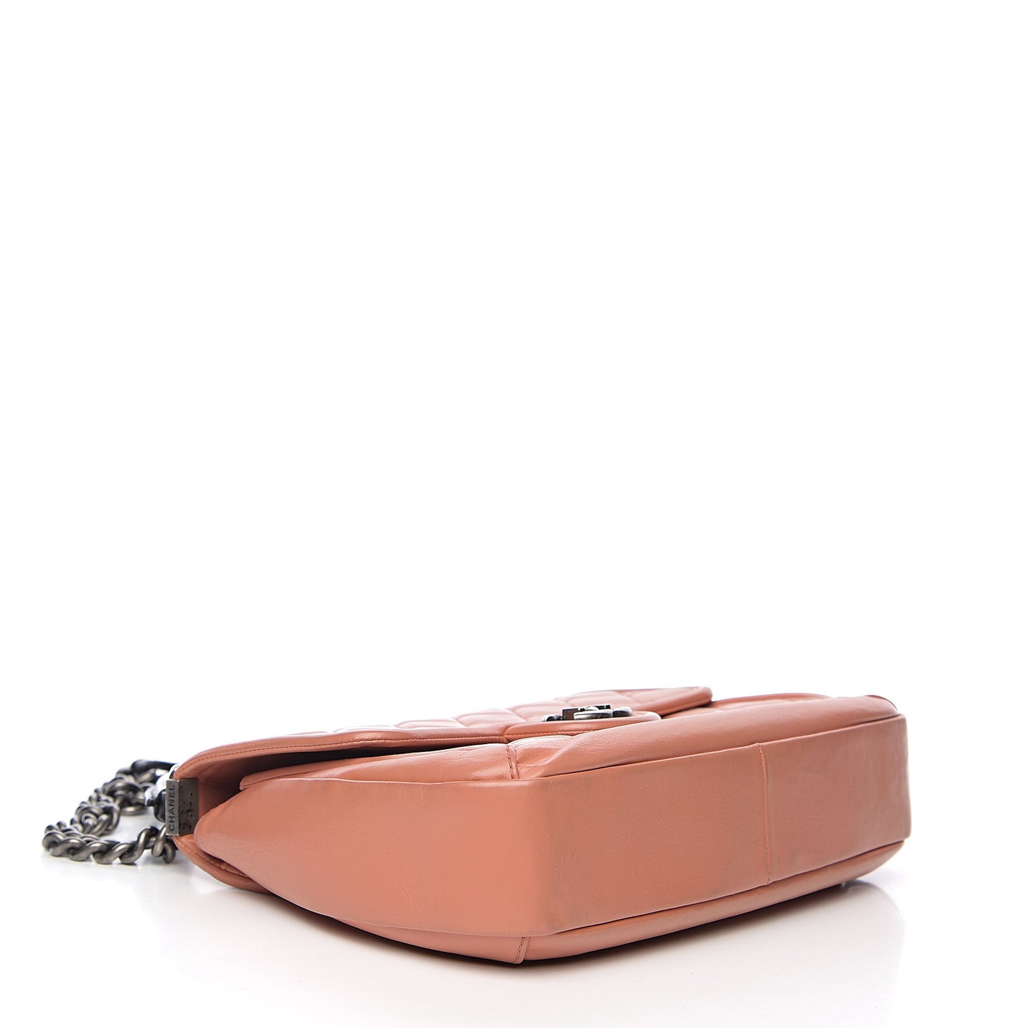 Calfskin Quilted Large Prestige Top Handle Flap Pink