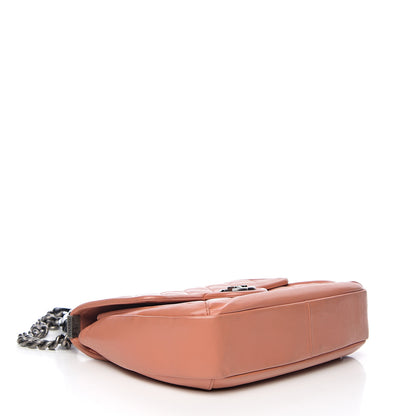 Chanel Calfskin Quilted Large Prestige Top Handle Flap Pink 3 of 9