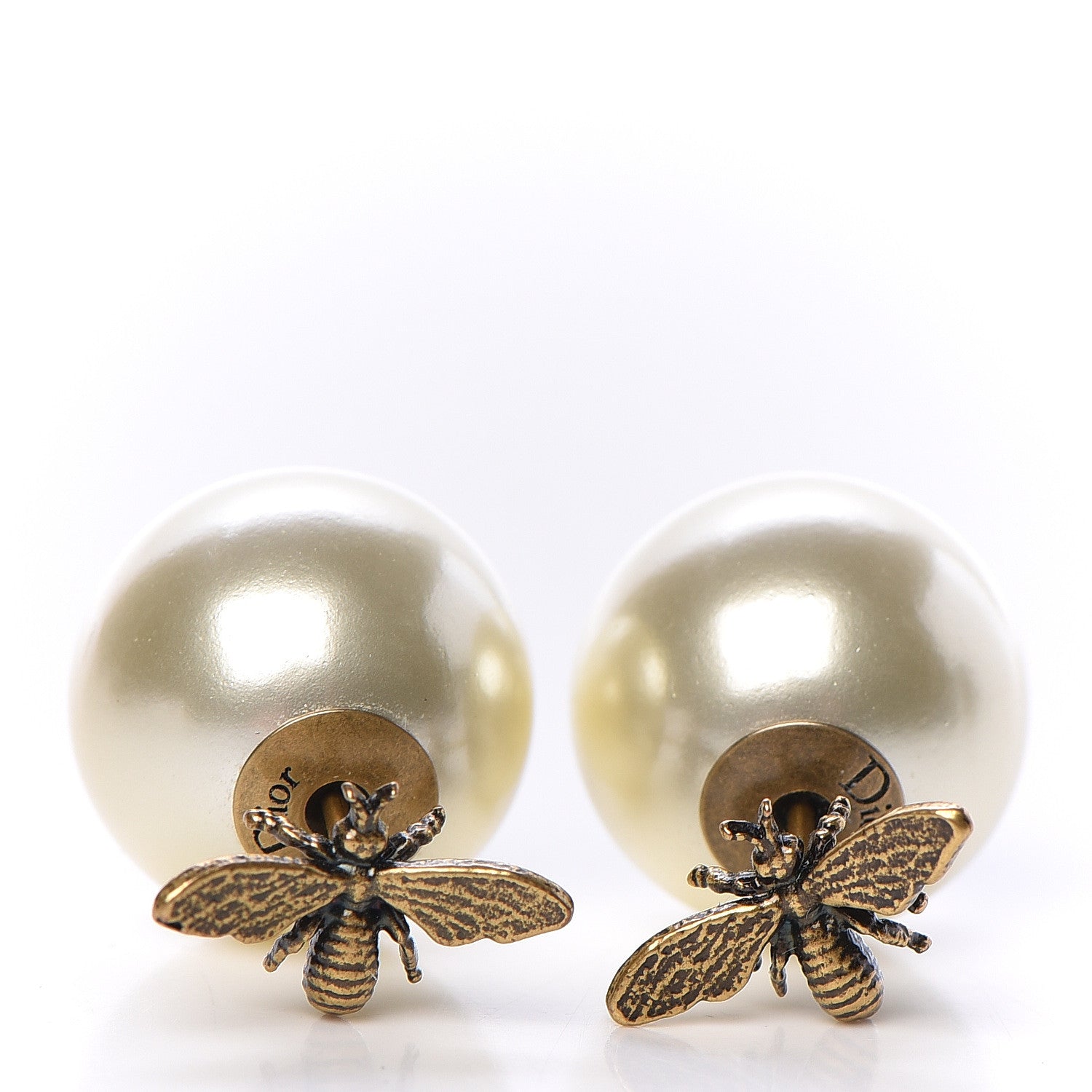 Christian Dior Pearl Tribales Bee Earrings Gold 3 of 5
