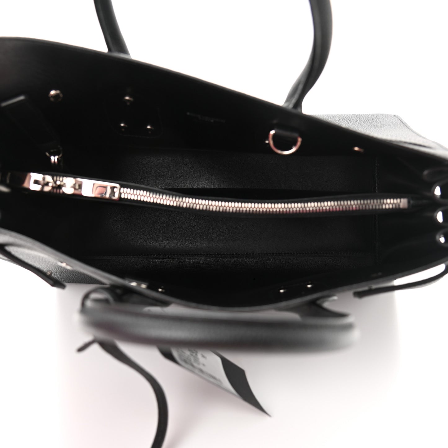 Grained Calfskin Small Sac De Jour Black