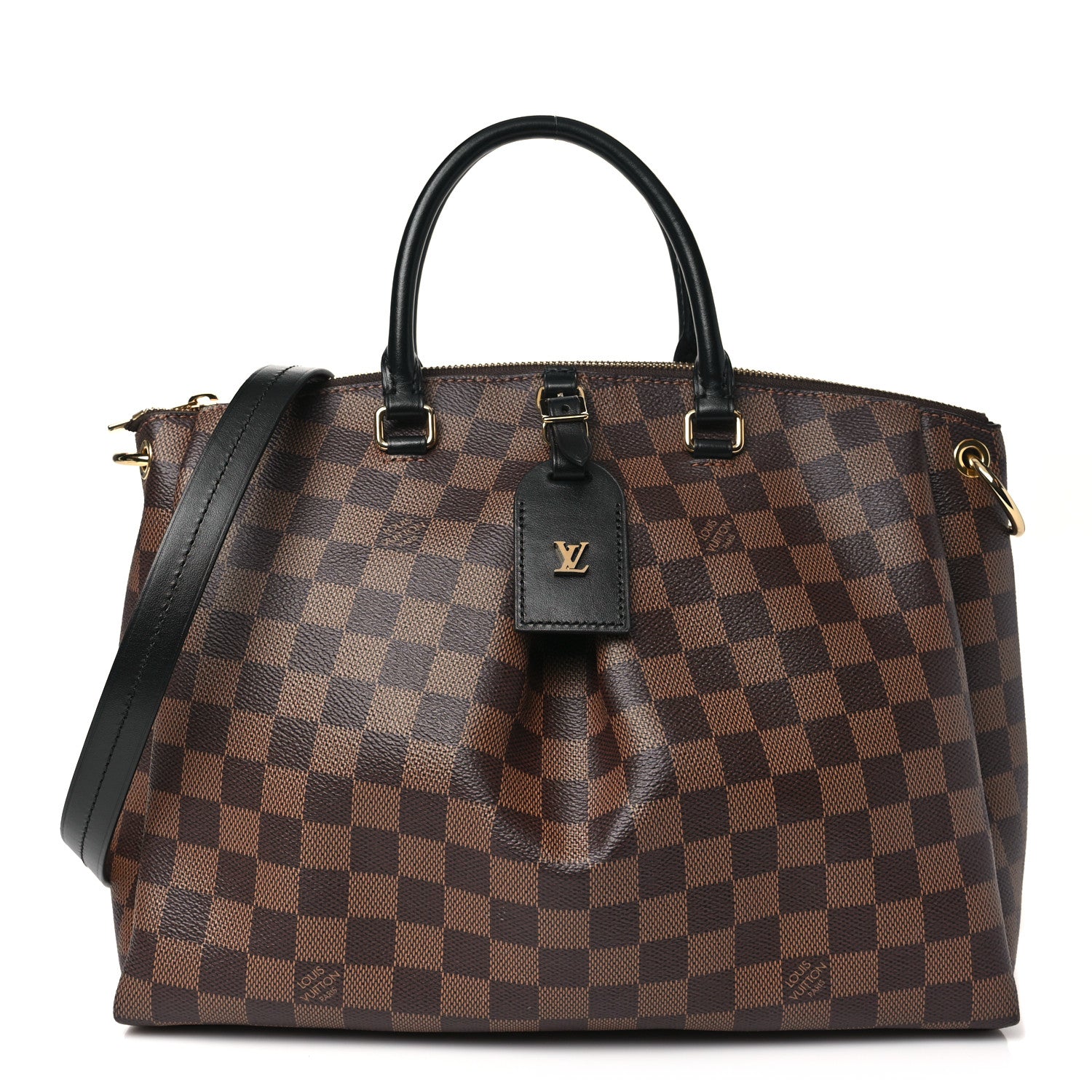 Louis Vuitton Damier Ebene Odeon Tote MM Black 1 of 9