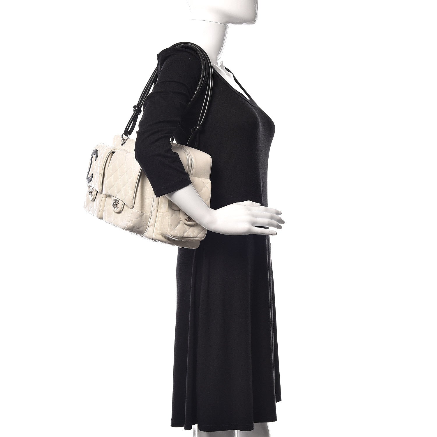 Chanel Calfskin Quilted Large Cambon Multipocket Reporter White 2 of 20