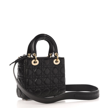 Christian Dior Lambskin Cannage Small Lucky Badges My Lady Dior Black 3 of 13