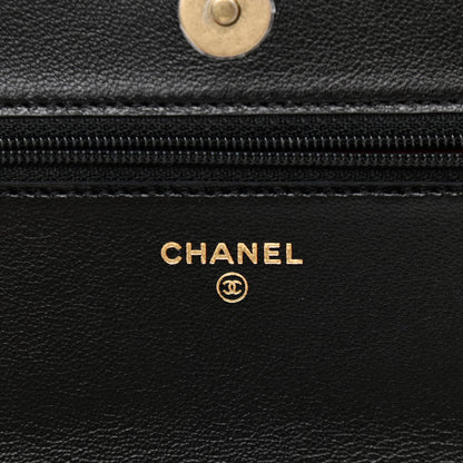 Chanel Lambskin Quilted Chanel 19 Wallet On Chain WOC Black 6 of 16
