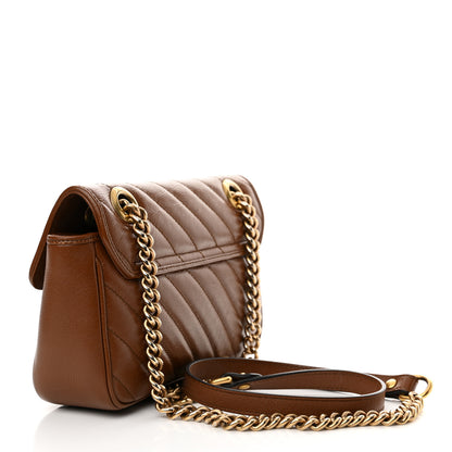 Gucci Azalea Calfskin Matelasse Diagonal Mini GG Marmont Shoulder Bag Cuir 3 of 18