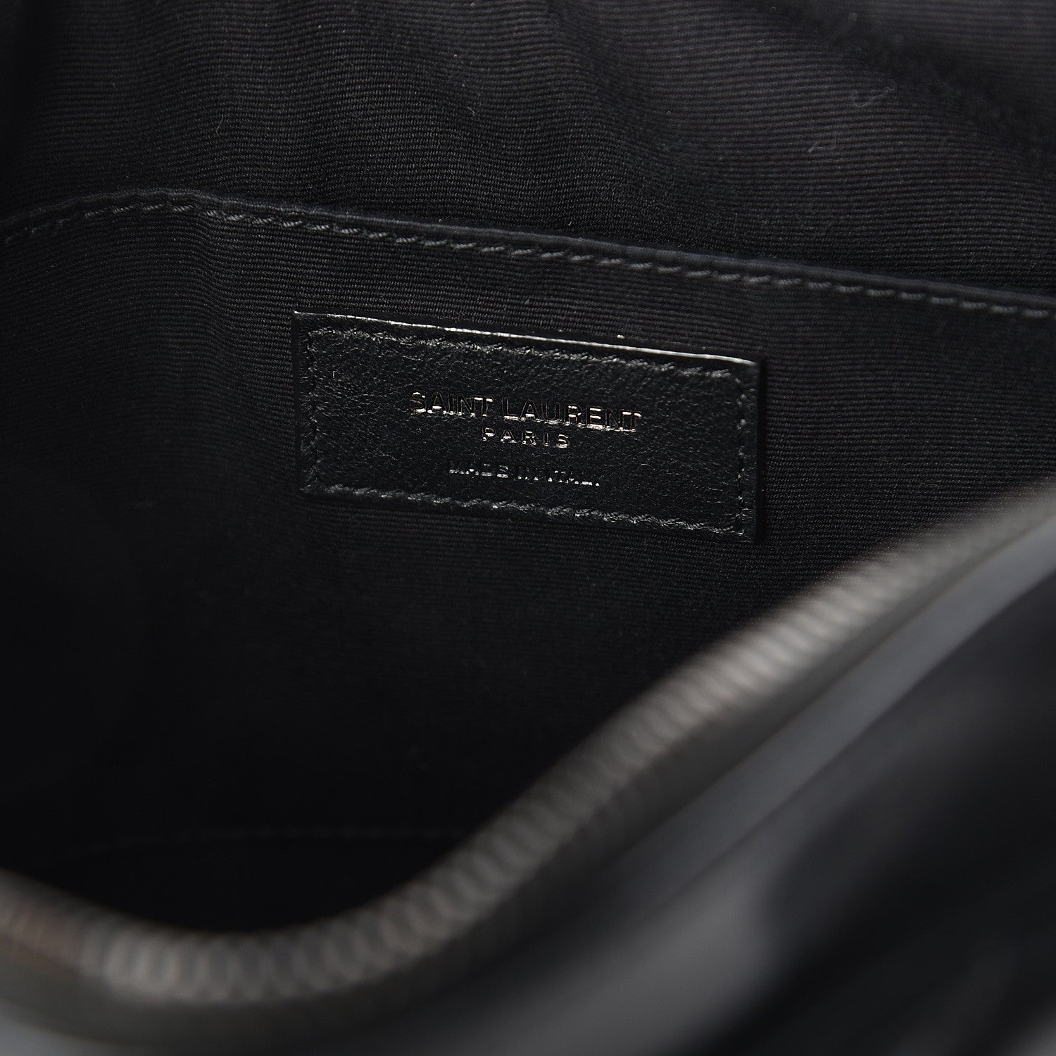 Saint Laurent Calfskin Matelasse Monogram Lou Camera Bag Black 5 of 8