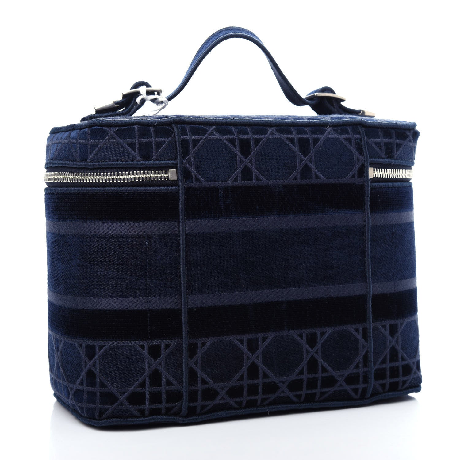 Christian Dior Velvet Cannage Diortravel Vanity Case Blue 3 of 6