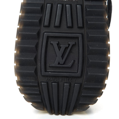 Louis Vuitton Suede Monogram Run Away Sneakers 37 Black 7 of 8