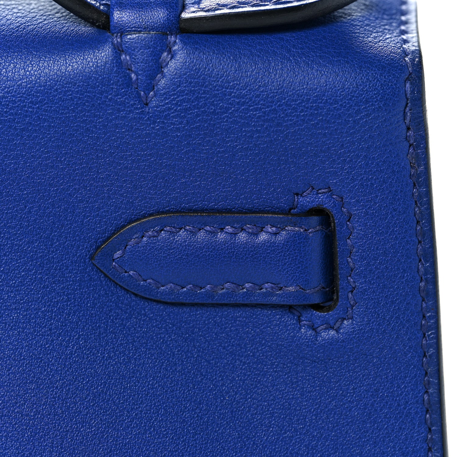 Hermes Swift Kelly Pochette Clutch Bleu Electrique 11 of 28