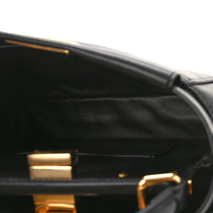 Fendi Nappa Stacked Bar Mini Peekaboo Iconic Satchel Black 5 of 9