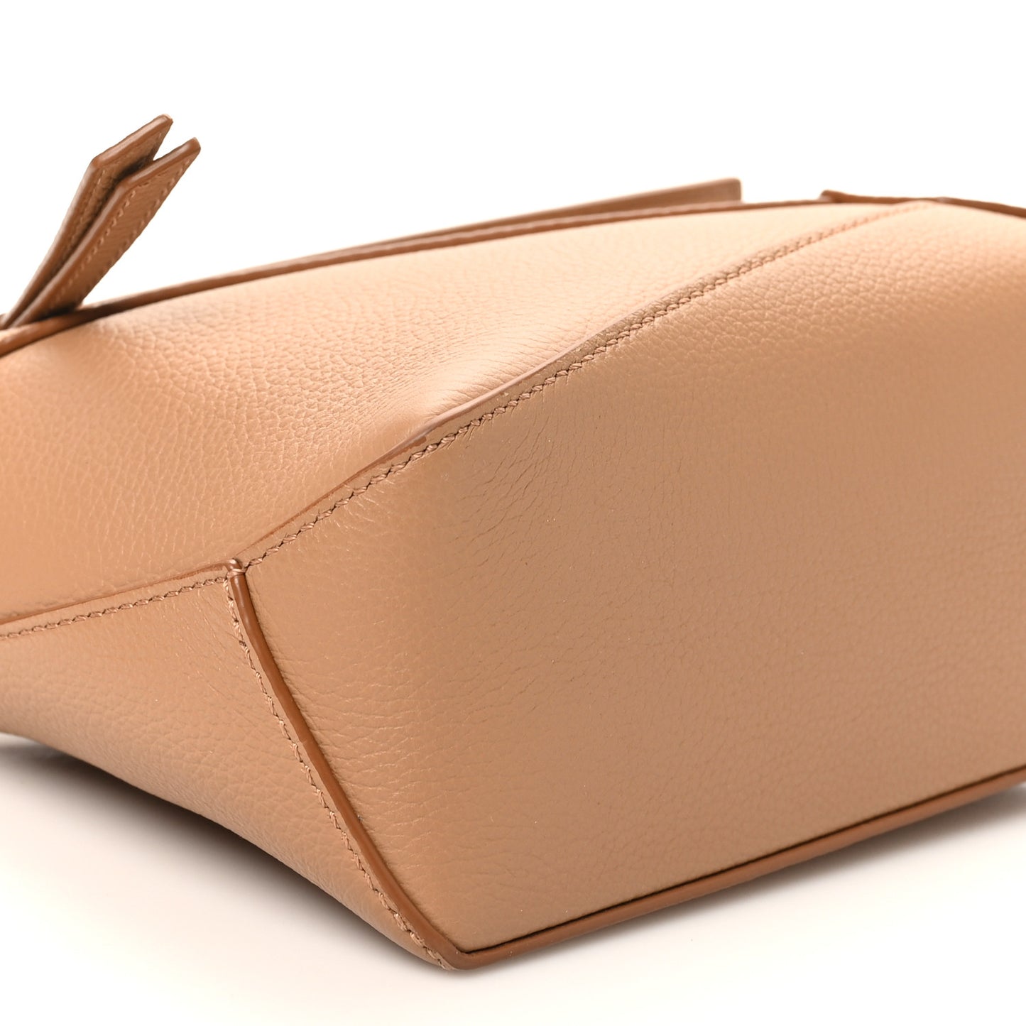 Grained Calfskin Mini Puzzle Edge Bag Toffee