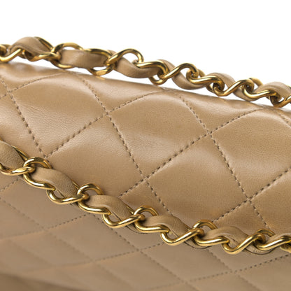 Chanel Lambskin Quilted Medium Double Flap Beige 23 of 23