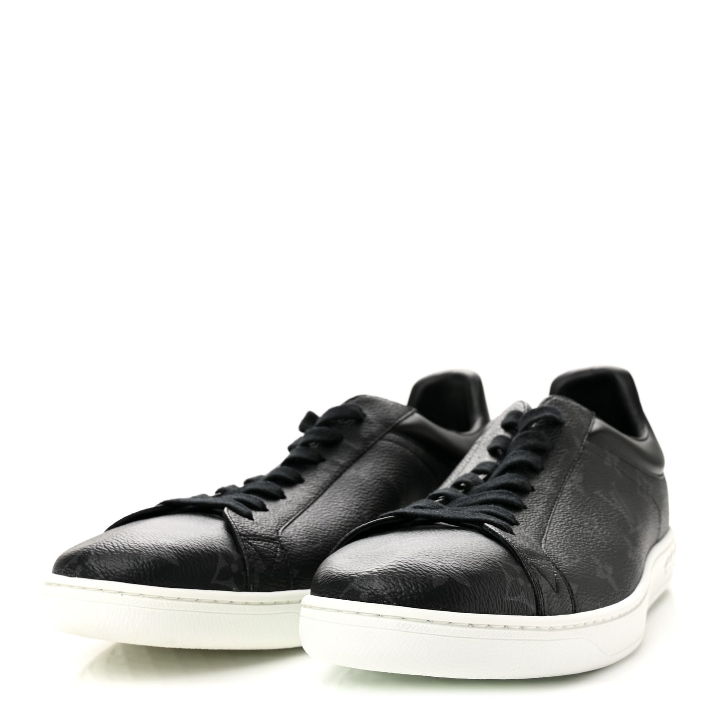 Calfskin Monogram Eclipse Luxembourg Sneakers 10 Black