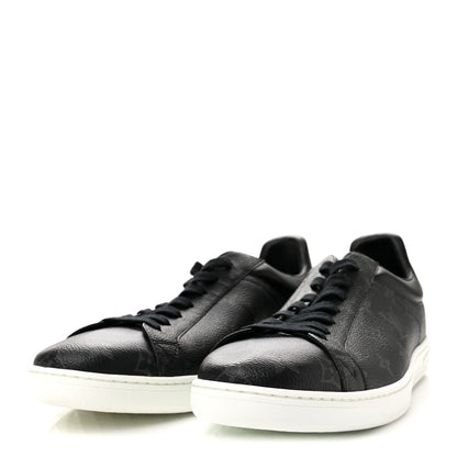 Louis Vuitton Calfskin Monogram Eclipse Luxembourg Sneakers 10 Black 4 of 9
