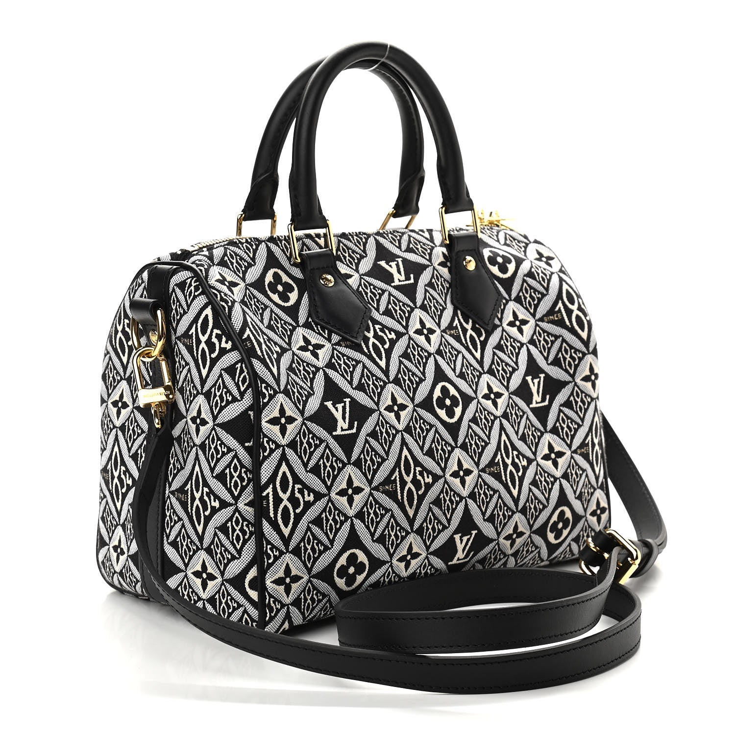 Louis Vuitton Jacquard Since 1854 Speedy Bandouliere 25 Grey 3 of 9