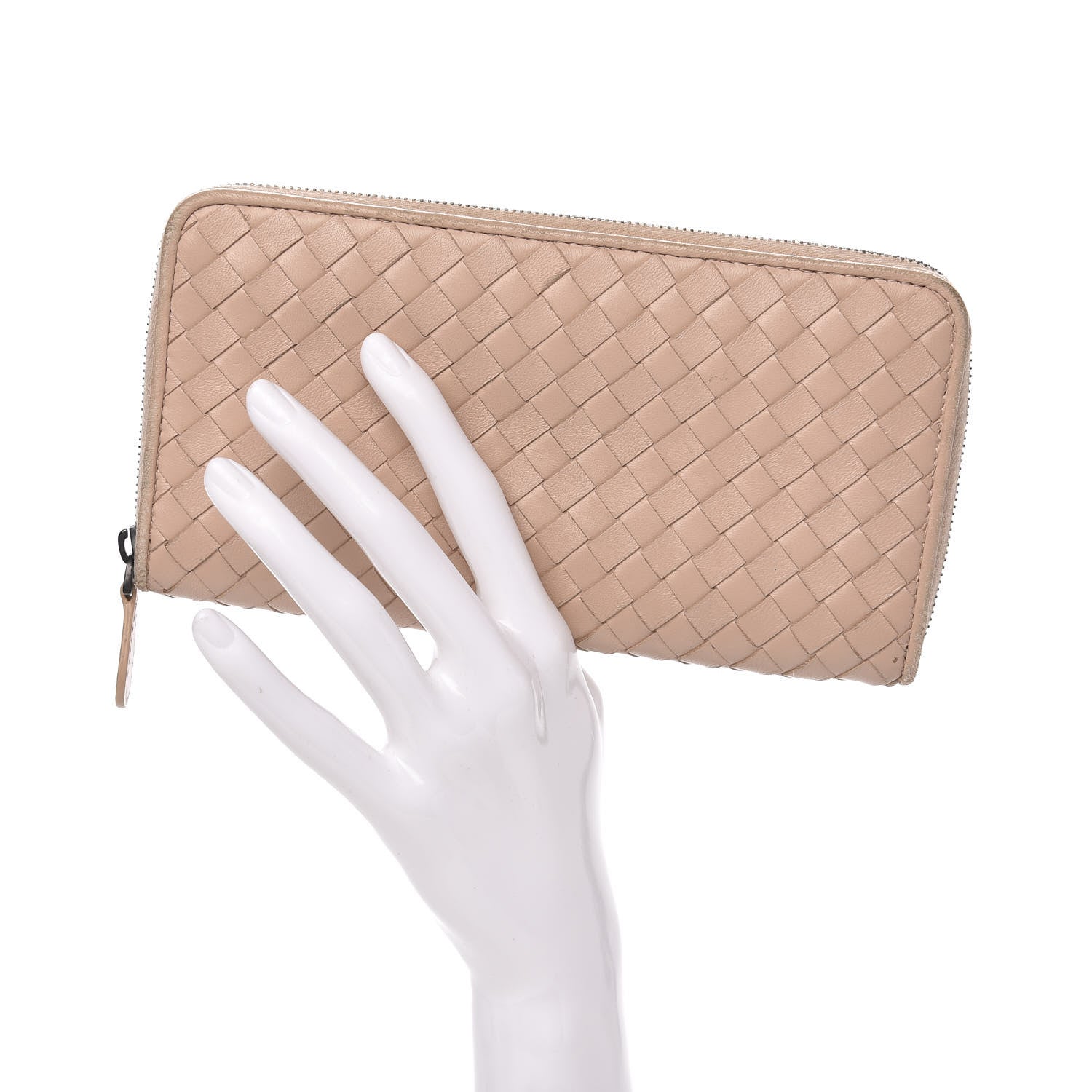 Bottega Veneta Nappa Intrecciato Zip Around Wallet Flamingo 2 of 11