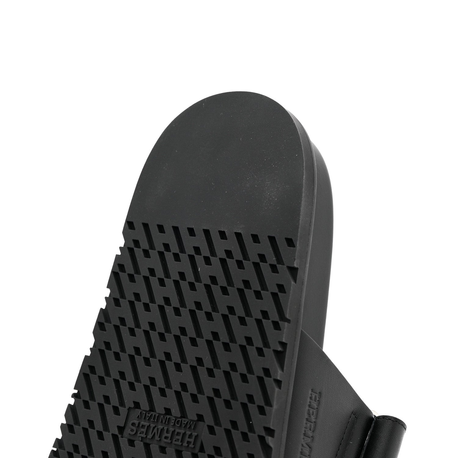 Hermes Calfskin Mens Chypre Sandals 43 Black 9 of 12