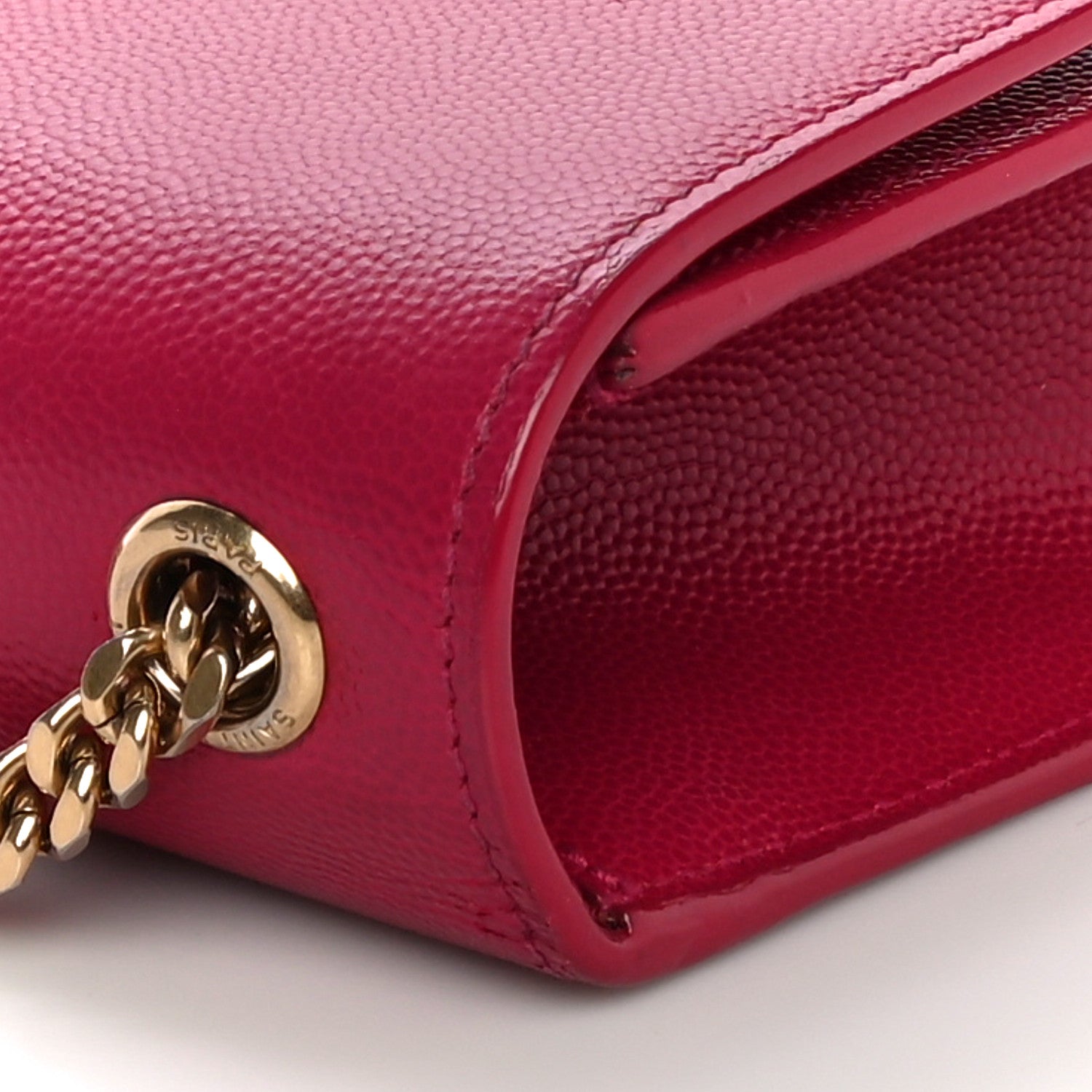 Saint Laurent Grain De Poudre Small Monogram Kate Satchel Bubblegum 12 of 22