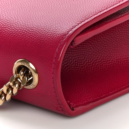 Saint Laurent Grain De Poudre Small Monogram Kate Satchel Bubblegum 12 of 22