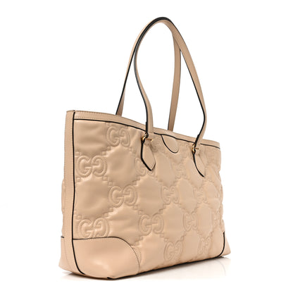 Gucci Calfskin GG Matelasse Medium Ophidia Shopping Tote Beige 3 of 10