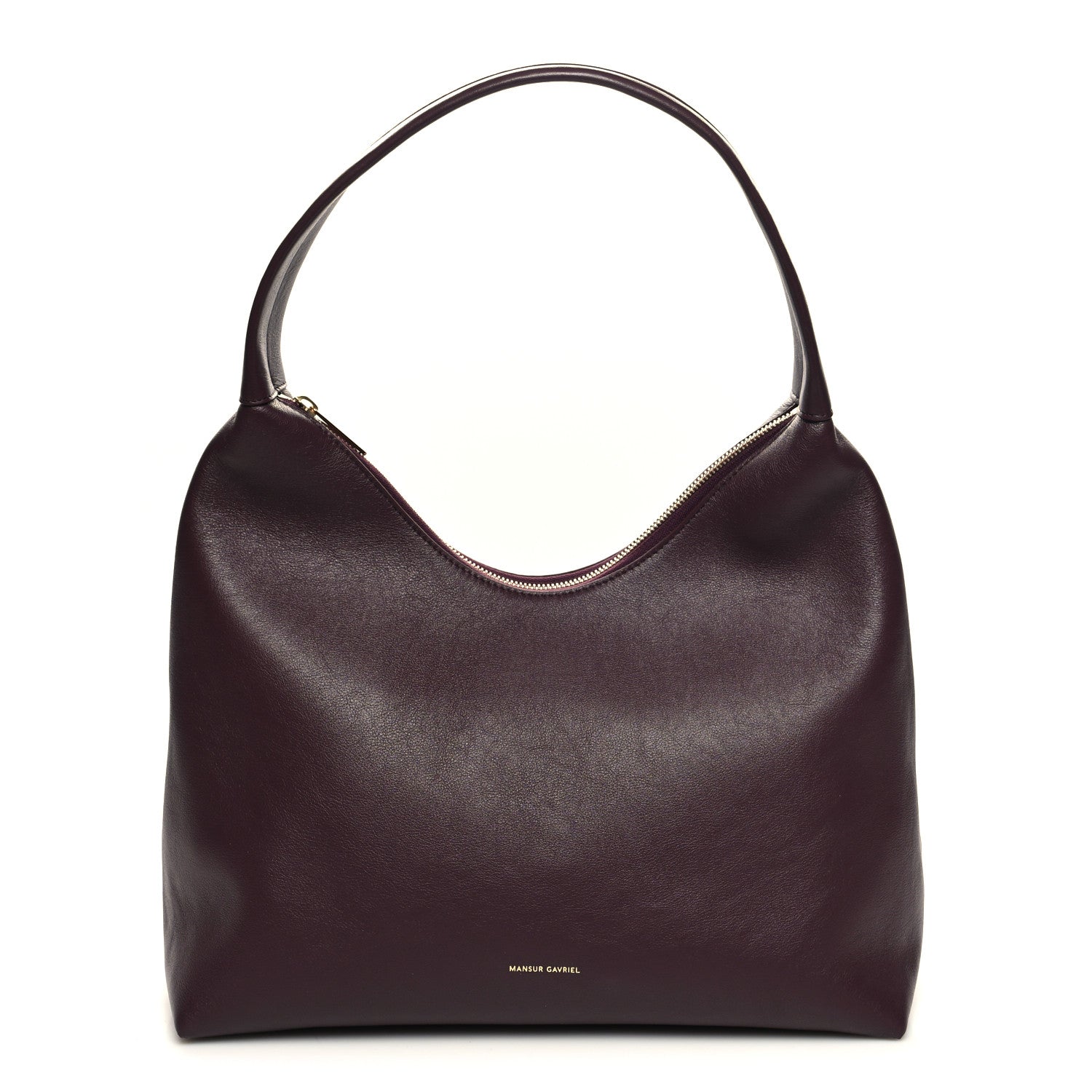 Mansur Gavriel Calfskin Maxi Candy Hobo Bag Plum 1 of 9