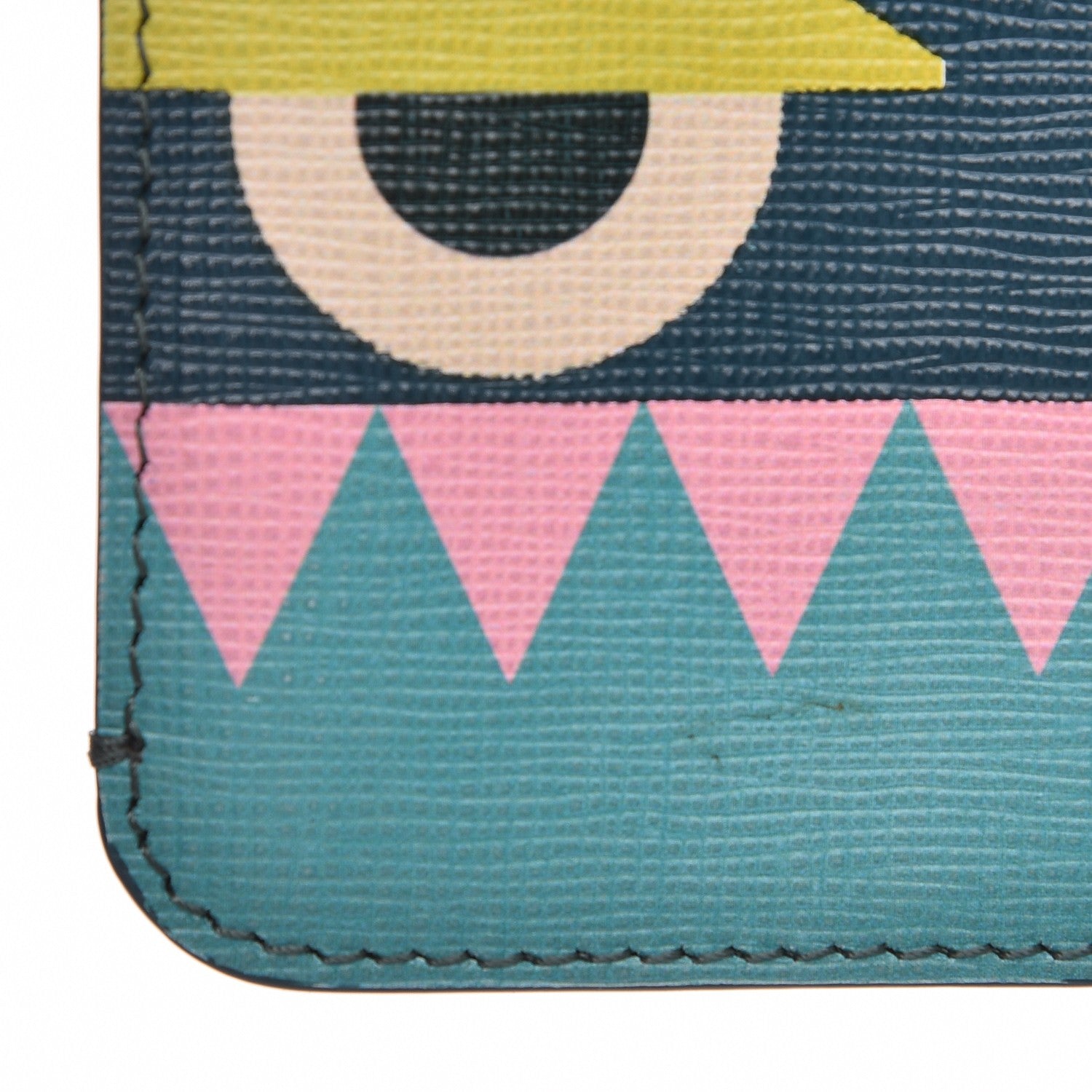 Fendi Vitello Crystal Tooth Monster Coin Pouch Key Case Oceano Multicolor 9 of 9