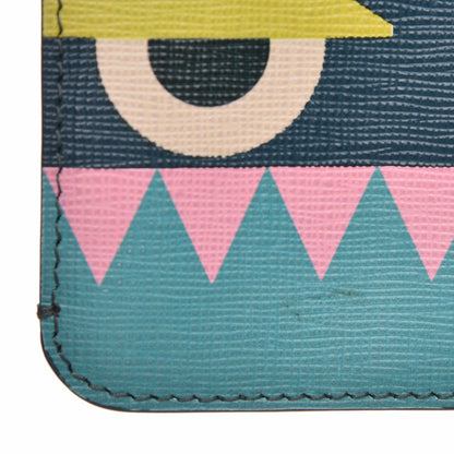 Fendi Vitello Crystal Tooth Monster Coin Pouch Key Case Oceano Multicolor 9 of 9