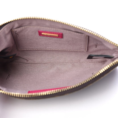 Fendi Zucca Spalmati Vitello Elite Pochette Tobacco Ciclamino 4 of 7