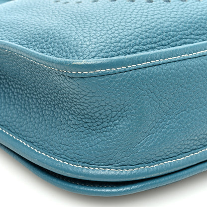 Hermes Taurillon Clemence Evelyne III PM Blue Jean 9 of 11