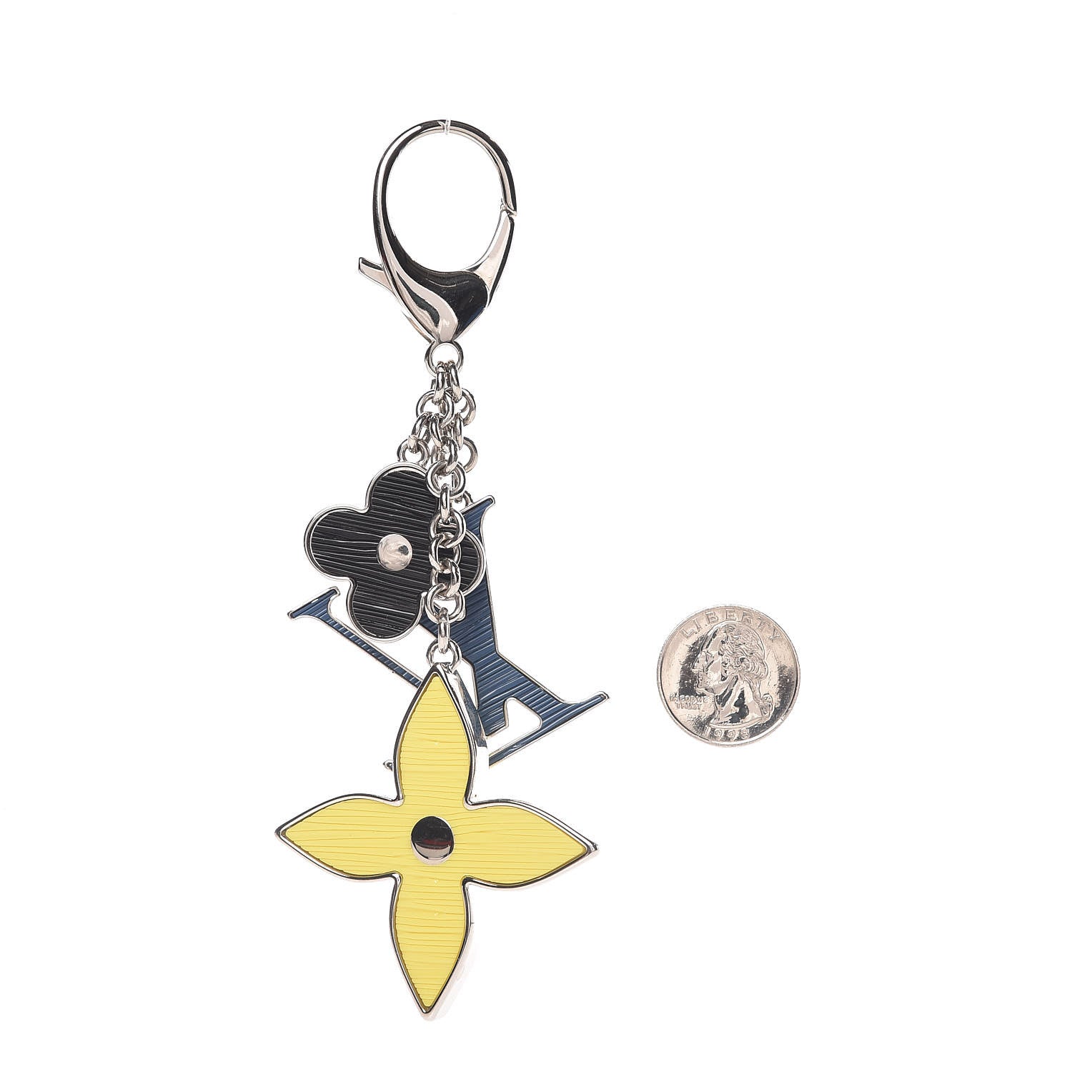 Louis Vuitton Fleur d Epi Bag Charm Key Holder 2 of 3