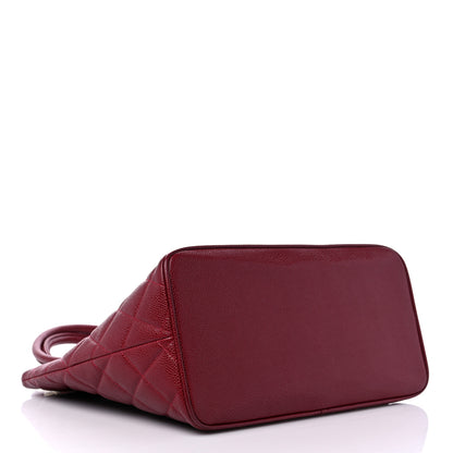 Chanel Caviar Quilted Medallion Tote Red 4 of 11