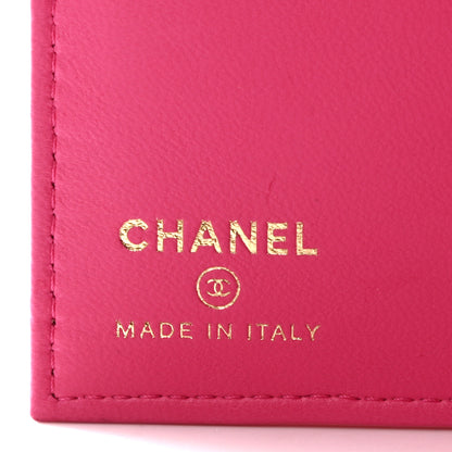 Chanel Lambskin Quilted Passport Holder Pink 5 of 7