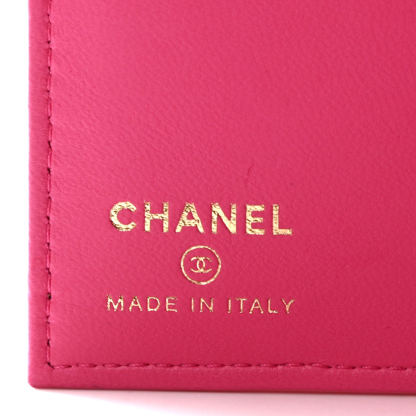 Lambskin Quilted Passport Holder Pink