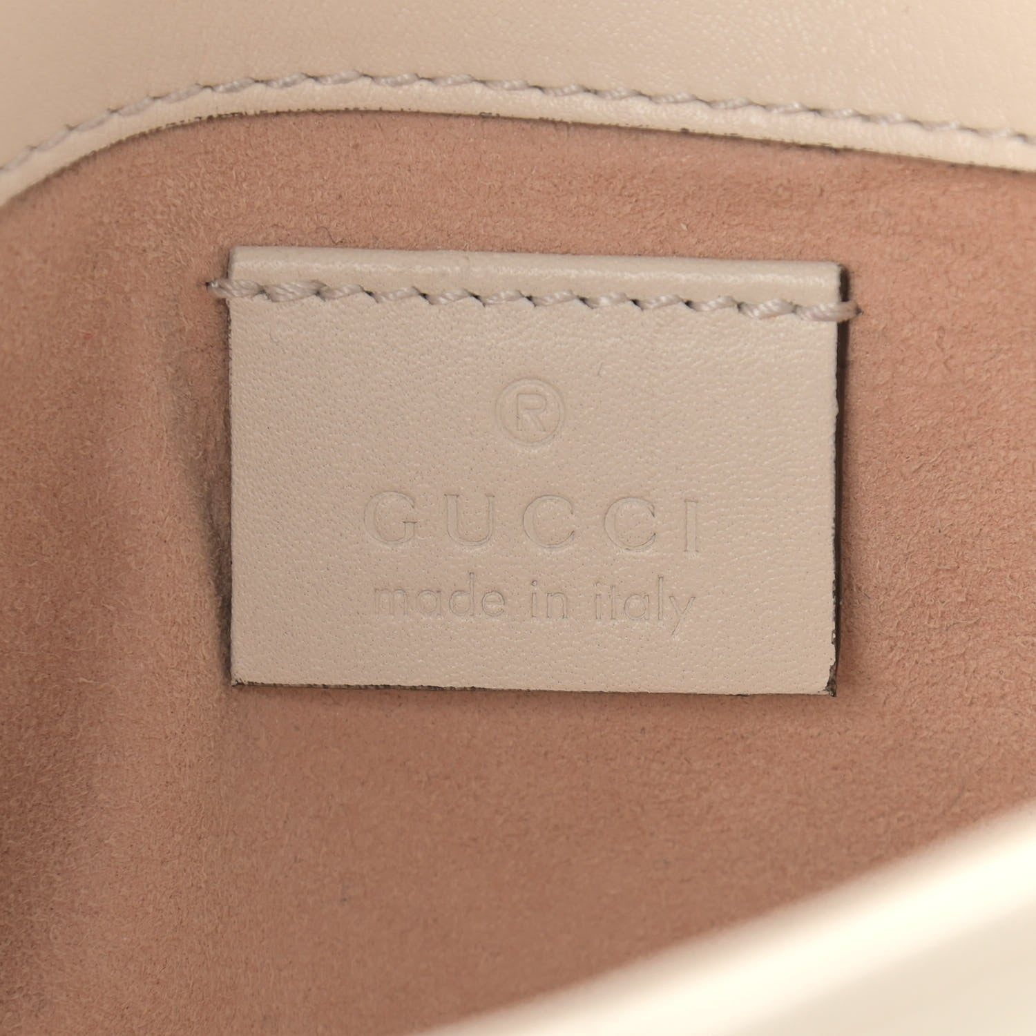 Gucci Calfskin Matelasse Super Mini GG Marmont Shoulder Bag White 6 of 10