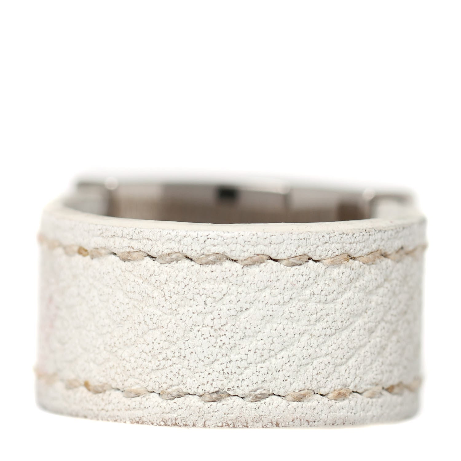 Hermes Palladium Epsom Collier De Chien CDC Ring 9 White 2 of 3