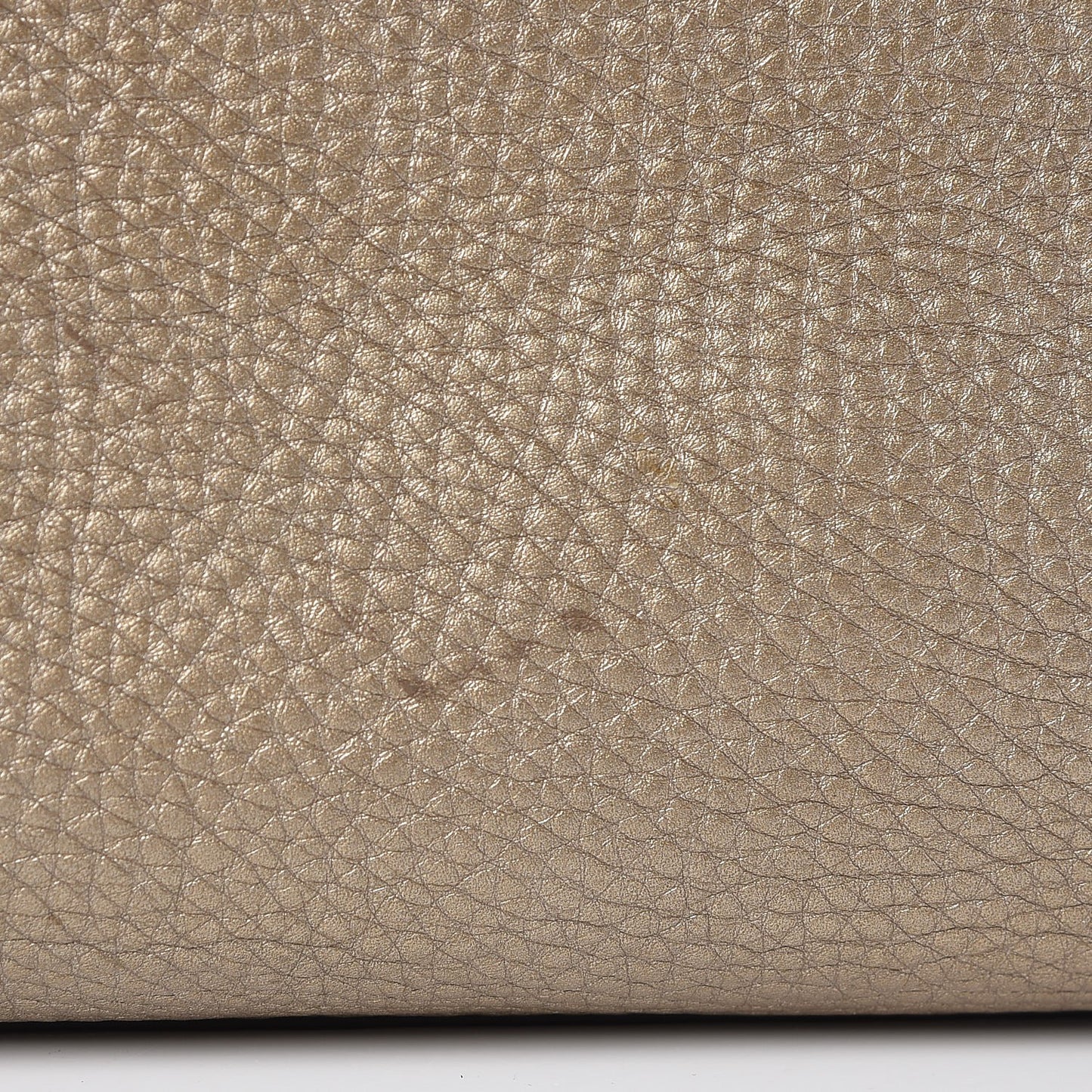 Metallic Cellarius Calfskin Small Soho Top Handle Satchel Golden Beige