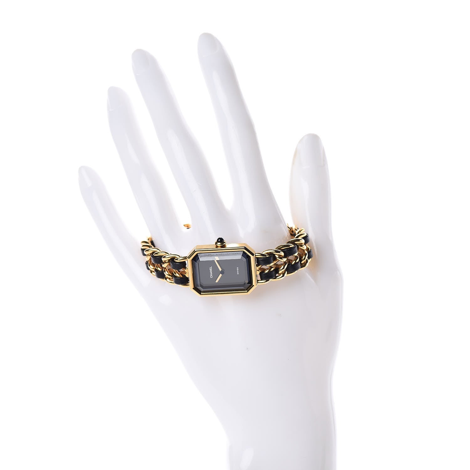 Chanel Stainless Steel Lambskin 20mm Chain Premiere Quartz Watch Gold M 2 of 5