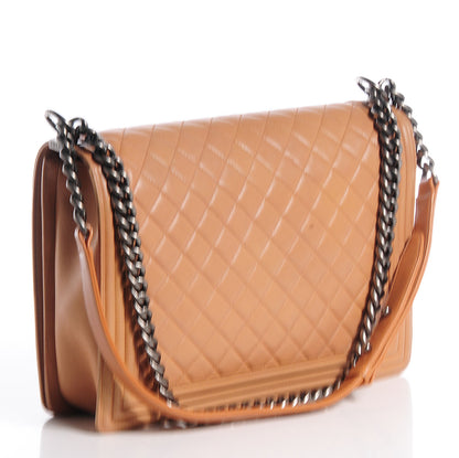 Chanel Lambskin Quilted Large Boy Flap Beige 3 of 7